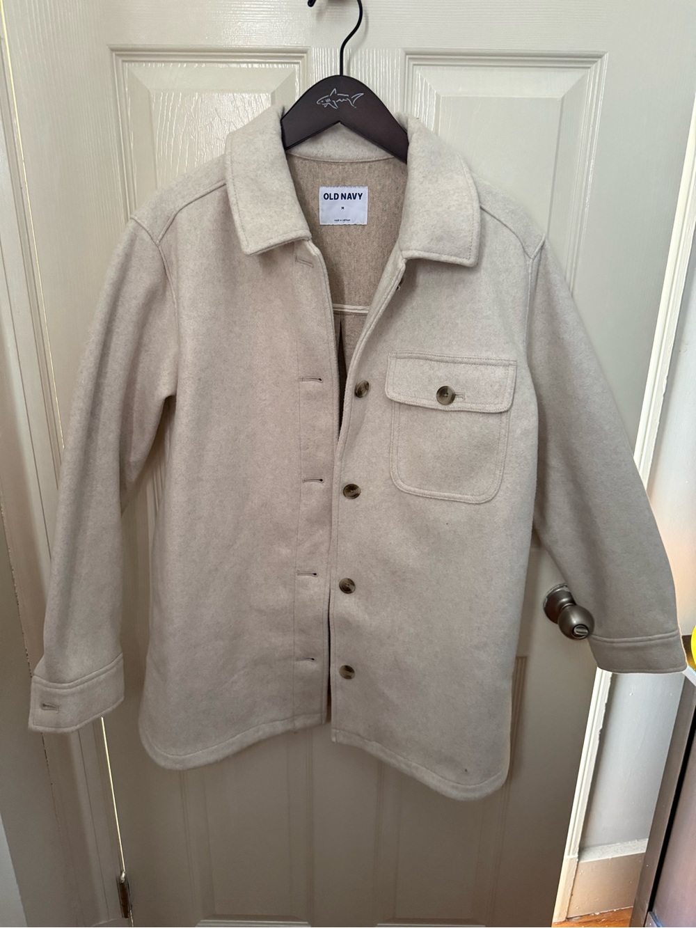 Old NavyWomen’s Large Cream Button-Front Shacket EUC